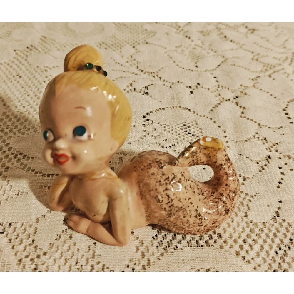 Vintage Kreiss mermaid Figurine Flaws